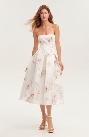 Milla Corset Midi Formal Occasion Dress in Peony at Nordstrom, Size 8
