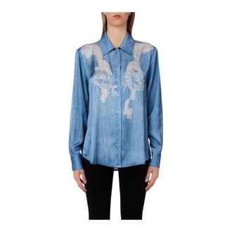 Liu Jo Digital Print Shirt - female - Liu Jo - Shirts - Brown - M - Blouses & Shirts