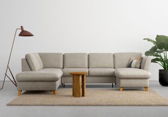 HOME AFFAIRE Wohnlandschaft »Trelleborg U-Form« wahlweise mit Bettfunktion und Bettkasten, inkl. Federkern-Polsterung