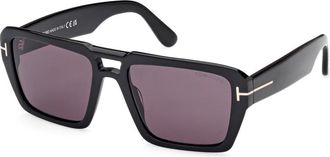 Tom Ford Redford Zonnebril - unisex - Zonnebrillen - Zwart - 56 MM - Accessoires