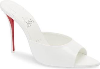 Christian Louboutin Miss Z Pointed Toe Sandal in Bianco/Bianco at Nordstrom, Size 8.5Us