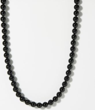Clio Blue Womens Black bead necklace