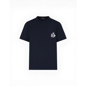 Peuterey T-Shirts, male, Blue, Size: M T-shirt con stampa sul petto