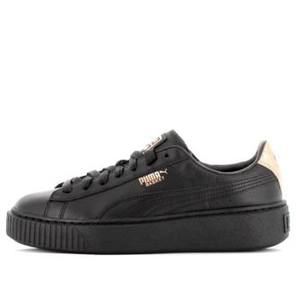 Puma (WMNS) PUMA Basket Platform RG Black Gold 368190-01