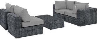 ModWay Summon 5-Piece Outdoor Patio Sunbrella Sectional Set