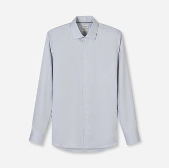 Olymp Businesshemd OLYMP Level Five body fit, Herren, Gr. 39, N-Gr, silbergrau, Web, Obermaterial: 97% Baumwolle, 3% Elastolefin, 2-Knopf-Manschette, Hemden