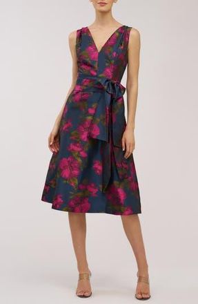 Kay Unger Elisa Sleeveless Cocktail Dress in Wild Berry/Blue Opal at Nordstrom Rack, Size 16