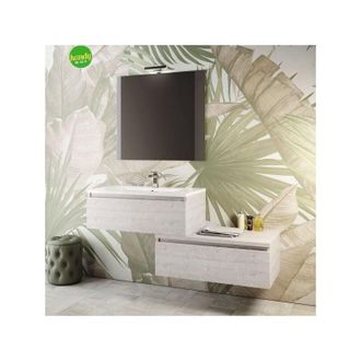 Mobo Composizione bagno sospesa palissandro/ larice Mobo modello Andy cm 90