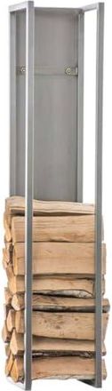 Clp &Eacute;tag&egrave;re Porte Bois de Chemin&eacute;e Spark I Porte-b&ucirc;che Robuste Stable I &Eacute;tag&egrave;re de Rangement Bois de Chemin&eacute; I Couleur:, Couleur:Acier affin&eacute;, Taille:100 