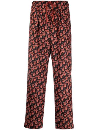 Viktor & Rolf Broek met bloemenprint - Oranje