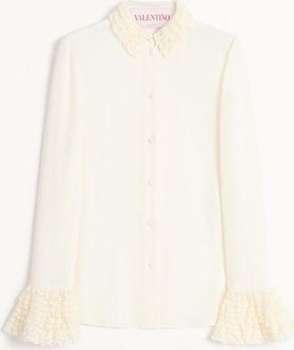 Valentino Camicia In Georgette Donna AVORIO 36