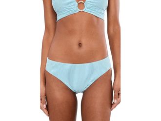 Lilly Pulitzer Betie Bikini Bottom Womens Swimwear Capri Blue Seersucker Stripe : 12, Nylon/Spandex