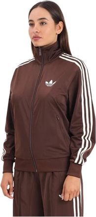 adidas Hoodies & sweatvesten, Dames, Bruin, XL, Bruine Firebird Rits Sweater