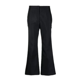 Jil Sander Wide Trousers, female, Blue, S, Elegant Blue Trousers
