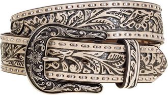 Ariat Womens Leather Belt In White