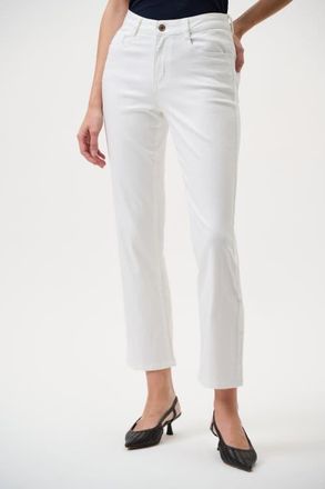 Joseph Ribkoff Margot | Classic Straight Leg Stretch Jeans in White at Nordstrom, Size 10 28