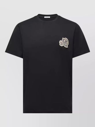 Moncler cotton jersey t shirt twin logo detail