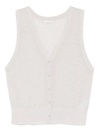 St.Agni button vest - women - RWS Merino Wool - L - Grey