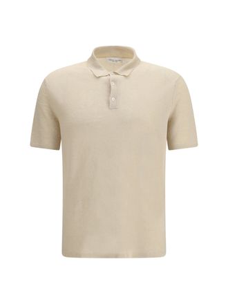 Roberto Collina Linen Polo Shirt - Beige