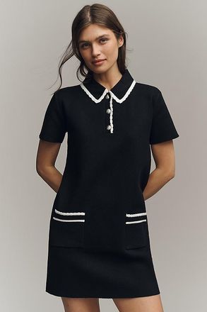 English Factory Short-Sleeve Polo Mini Shift Dress