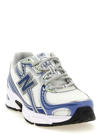 New Balance Mesh and Suede Sneaker - White