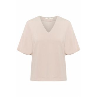 Inwear Tops, Dames, Beige, S, Polyester, Ballonmouw T-shirt Top Haze