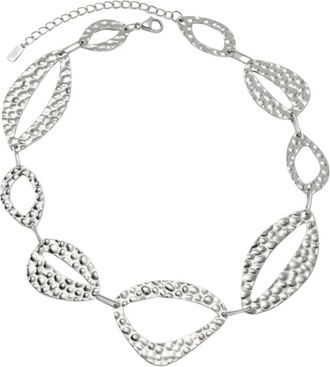 Dansk Copenhagen Ragna Waterproof Silver Stainless Steel Original Necklace - Hammered Finish - Dames - Kettingen - Grijs - ONE Size - Accessoires