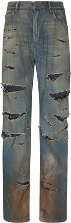 Dolce & Gabbana ripped-detail distressed jeans - men - Cotton - 48 - Blue