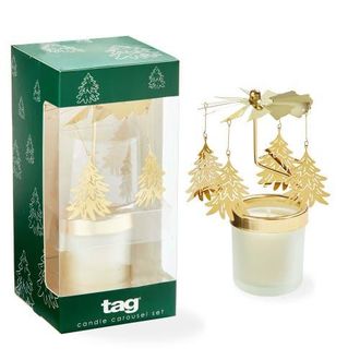 Tag Winter Pine Tree Carousel Candle with Gold Holders Scented at Nordstrom