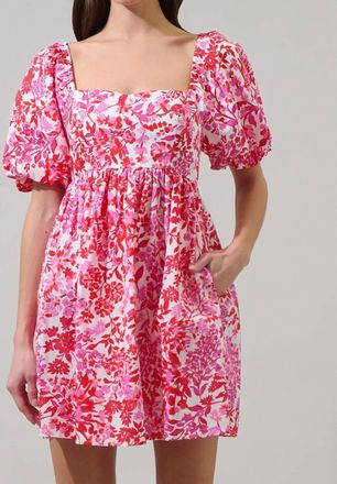 Sugarlips Presley Floral Sundress In Pink
