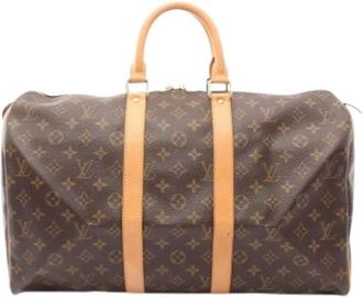 Louis Vuitton Pre-owned Boston Bag - unisex - Vintage Weekendtas - Bruin - ONE Size - Leer - Vintage
