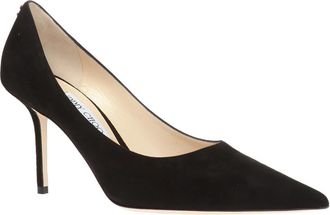 Jimmy Choo London Love su&egrave;de stiletto pumps - Dames - Pumps - Zwart - 39 EU - Su&egrave;de - Schoenen