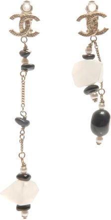 Chanel 2005 CC oorbellen met stenen - Goud