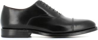 Green George Zwarte Leren Oxford Schoenen - Heren - Nette schoenen - Zwart - 45 EU - Schoenen