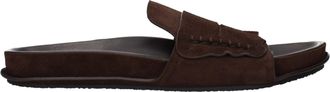 Jacquemus Brown Leather Mens Slippers