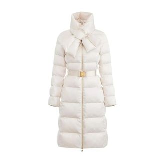 Elisabetta Franchi Dames, Mantels, Wit, Maat: S Voile