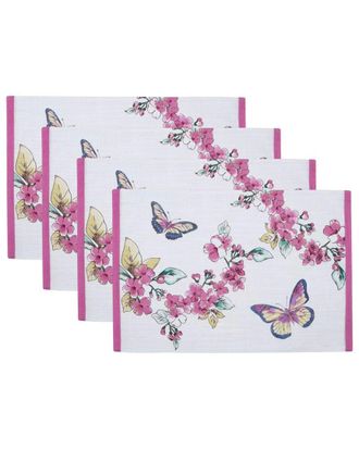 Lenox Set Of 4 Butterfly Meadow Floral Placemats