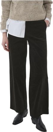 Part Two Wijde broek - Dames - Wijde Broeken - Zwart - L - Broeken