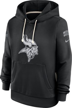 Nike Minnesota Vikings Salute to Service Sideline Nike Womens Dri-FIT NFL Pullover Hoodie in Black | 03C300AA2K-CYB