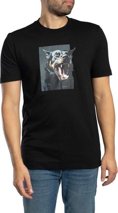 HUGO BOSS Te Dobermann Graphic T-Shirt, Zwart