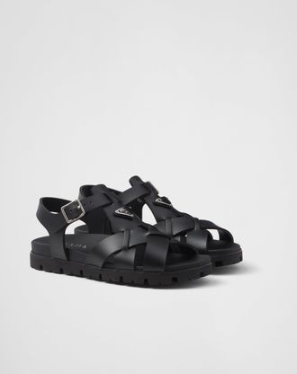 Prada Crisscross rubber sandals