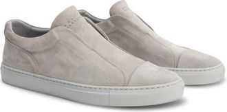 Robert Barakett Catro Laceless Suede Slip-On Sneaker in Stone at Nordstrom, Size 11.5
