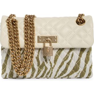 Kurt Geiger Mini Brixton Mixed Media Crossbody Bag in Open Green at Nordstrom Rack