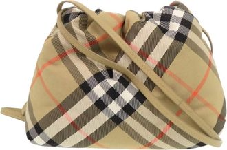 Burberry Pre-owned Burberry Supernova Check Nylon Drawstring Pouch Ladies MWL5RWRJJ450W1RW