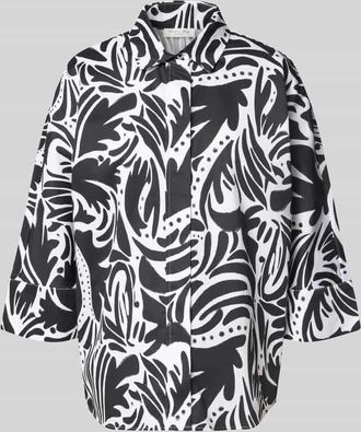 Christian Berg Bluse mit verdeckter Knopfleiste und 3/4-Arm in Black, Gr&ouml;&szlig;e 34