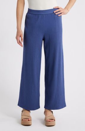 Eileen Fisher Jersey Ankle Wide Leg Pants in Bluet at Nordstrom Rack, Size Xx-Small