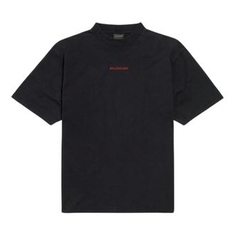 Balenciaga Camiseta de corte medio - Tops - Hombre - Negro - S
