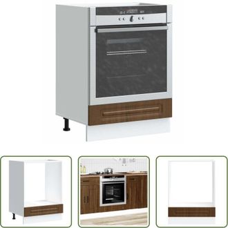 vidaXL Armadio per cucina - Armadio per Forno Kalmar Rovere Marrone in Legno Multistrato