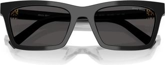 Miu Miu Oversized Vierkante Zonnebril - unisex - Zonnebrillen - Zwart - 55 MM - Accessoires
