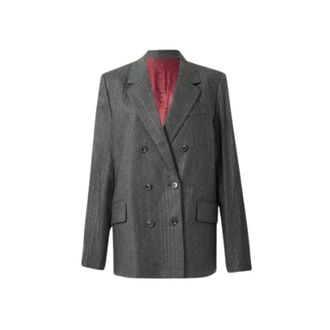 Zadig&Voltaire Blazer Vaska Flanelle Stripes - - Jackets - Donna - Grigio - L
